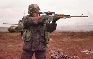 Soldier with M76